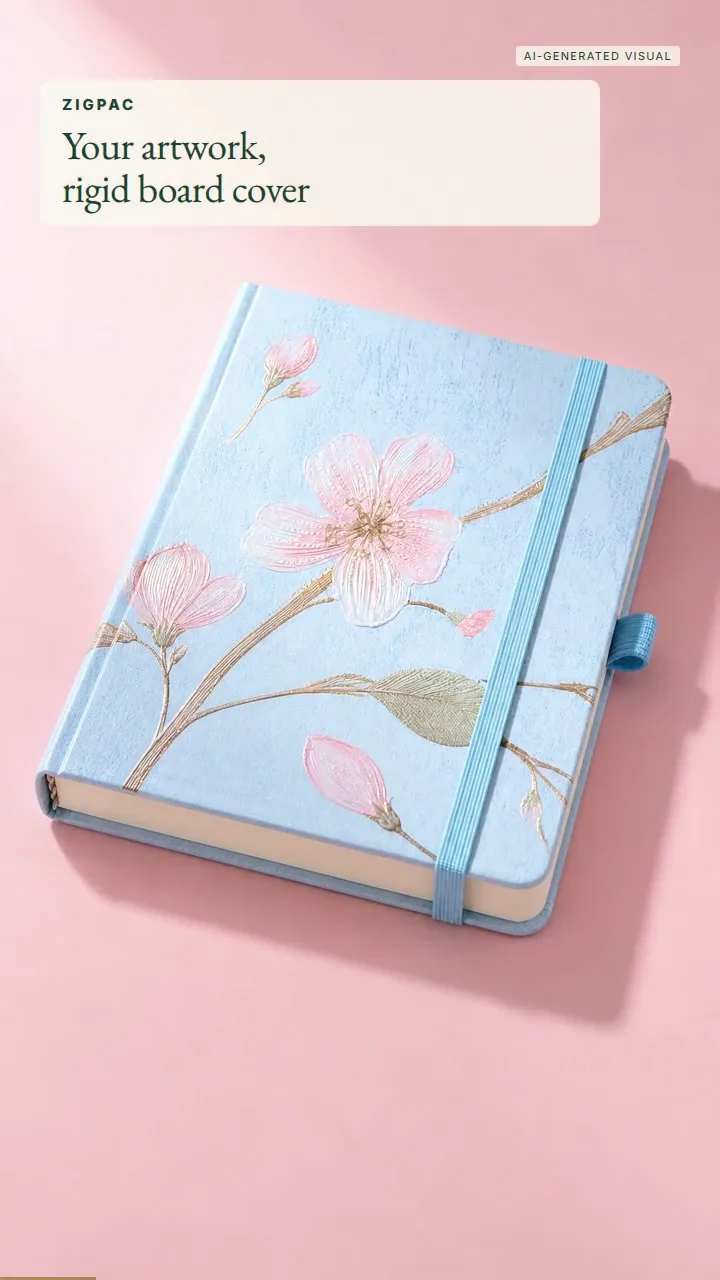 適用於品牌封面與日常書寫的客製紙板精裝筆記本：短影片